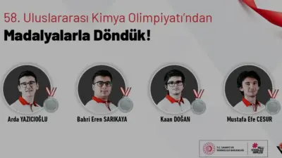 Taşkent'te düzenlenen 58. Uluslararası Kimya Olimpiyatı'nda Türkiye'yi temsil eden millî