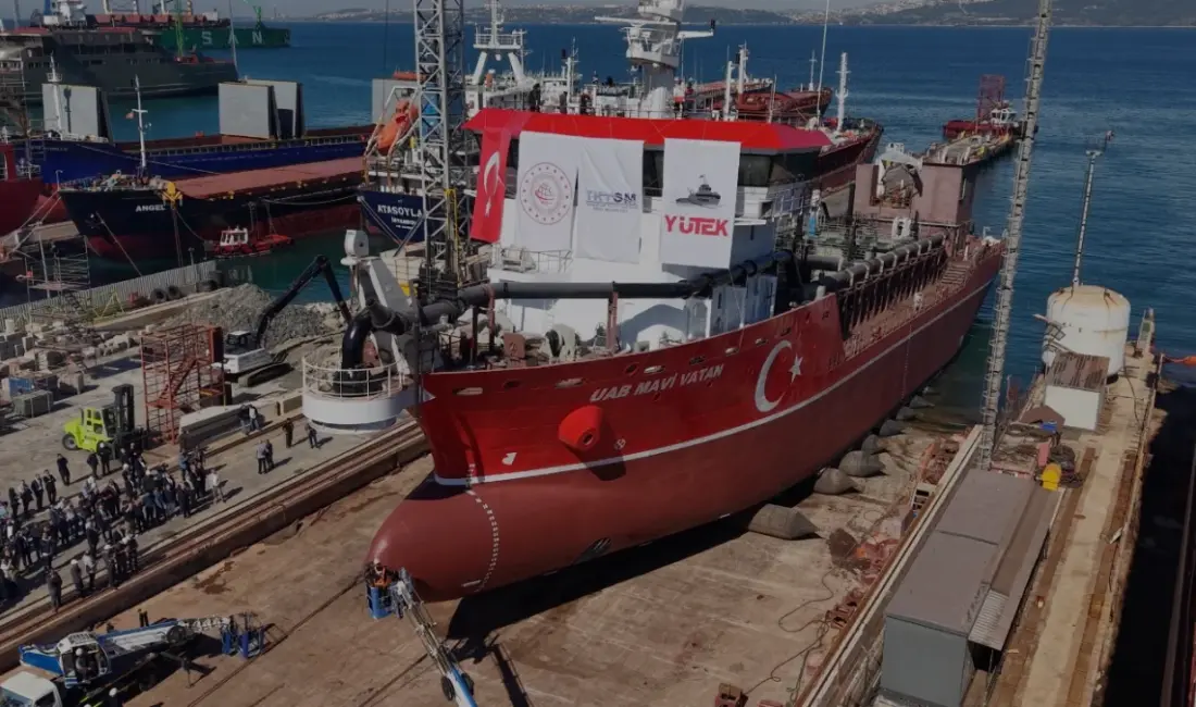 Türkiye'nin yerli dizaynla üretilen ilk emici tarama gemisi UAB MAVİ