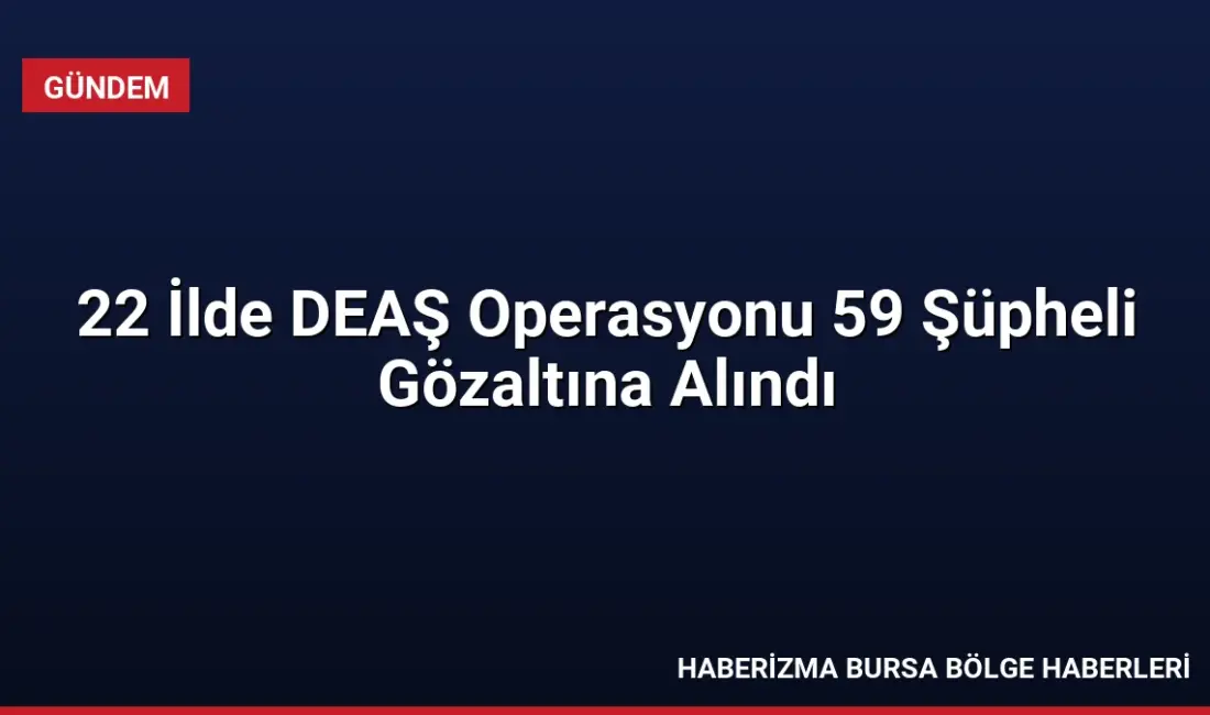 Jandarma ekiplerinin 22 ilde gerçekleştirdiği operasyonlarda DEAŞ üyesi olduğu belirlenen
