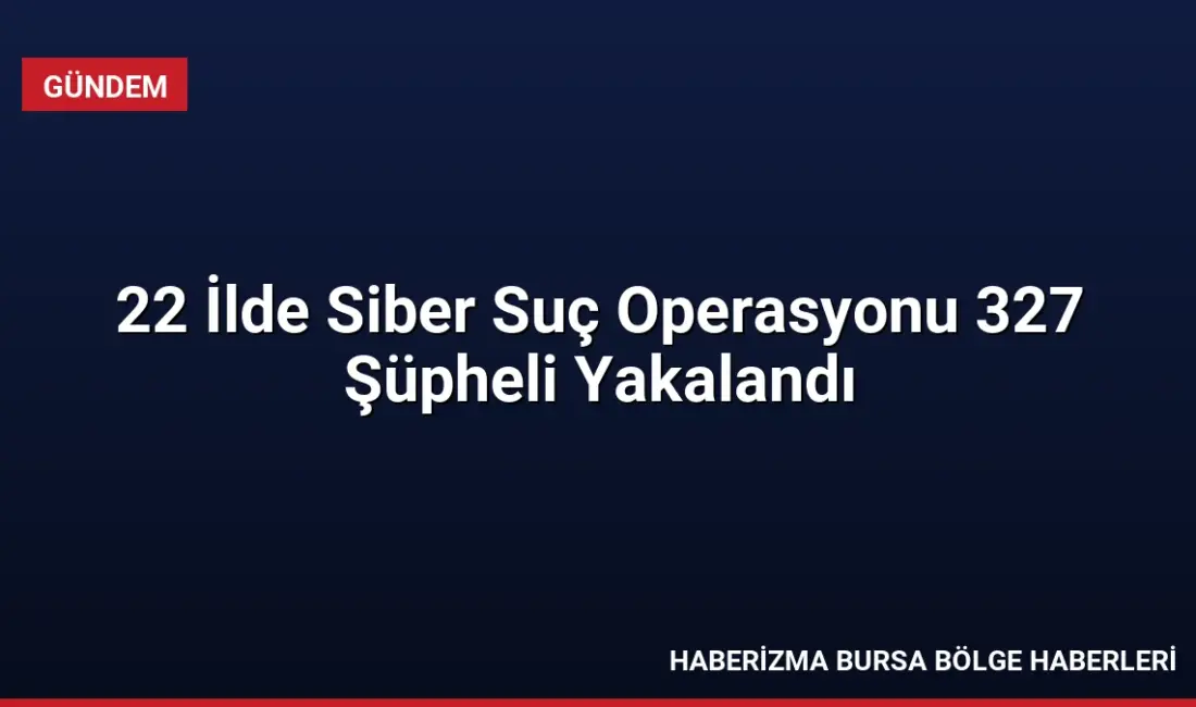 22 ilde eş zamanlı düzenlenen siber operasyonlarda 327 kişi yakalandı,