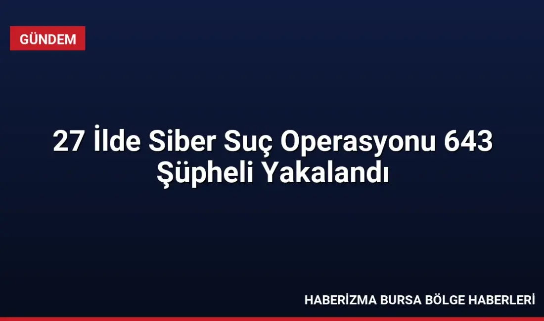 27 ilde düzenlenen siber suç operasyonlarında 643 kişi yakalandı, 303