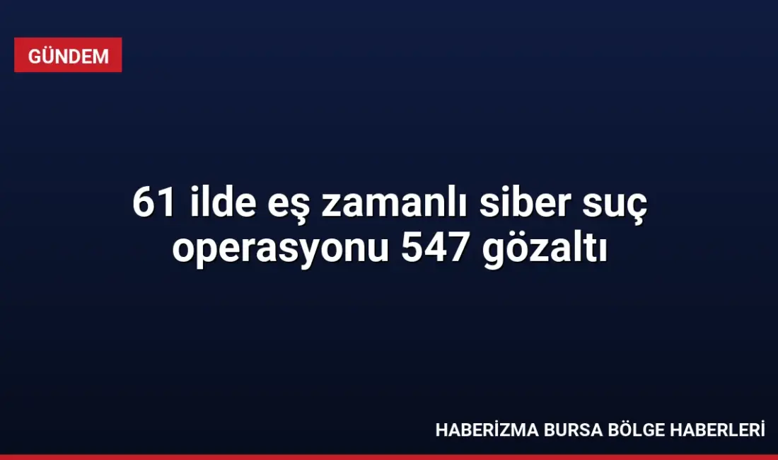 Emniyet Genel Müdürlüğü koordinesinde 61 ilde düzenlenen siber suç operasyonlarında