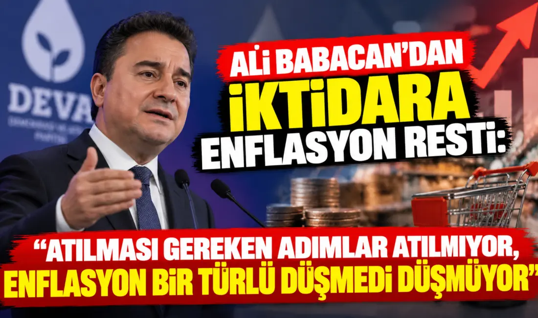 DEVA Partisi Genel Başkanı Ali Babacan, TÜİK tarafından açıklanan Eylül