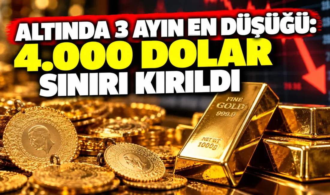 Altın piyasasında haftanın son işlem gününde sert bir satış dalgası