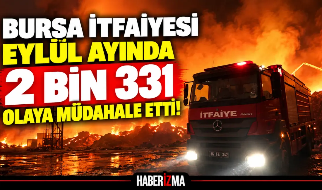 Bursa Büyükşehir Belediyesi itfaiye teşkilatı, eylül ayında 2 bin 331