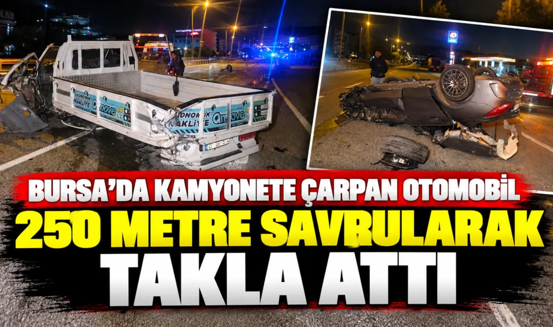 Bursa’nın Orhangazi ilçesinde ana yol üzerinde meydana gelen trafik kazasında