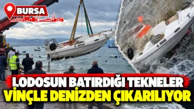 Bursa’nın Gemlik ilçesi ile Kumla Sahili’nde etkili olan şiddetli lodos