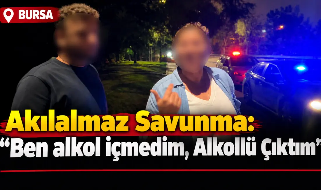 Bursa’da trafik uygulamasında 0,83 promil alkollü çıkan genç sürücü, alkolmetrenin