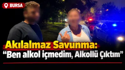 Bursa’da trafik uygulamasında 0,83 promil alkollü çıkan genç sürücü, alkolmetrenin