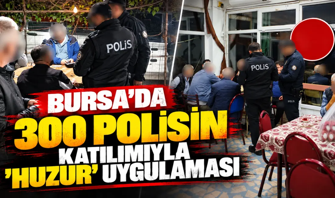 Bursa’nın Yıldırım ilçesinde polis ekiplerince 300 personelin katılımıyla sabit ve