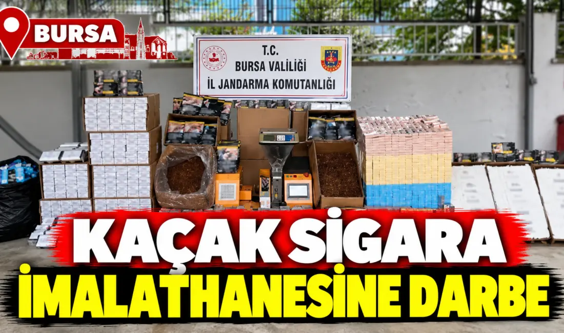 Bursa İl Jandarma Komutanlığı ekiplerince kaçakçılıkla mücadele kapsamında düzenlenen operasyonda