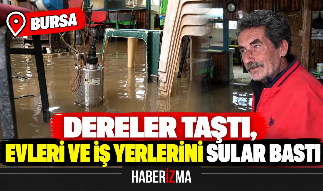 Bursa’nın Mudanya ilçesi Esence Mahallesi’nde etkili olan sağanak yağış sebebiyle