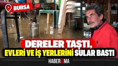 Bursa’nın Mudanya ilçesi Esence Mahallesi’nde etkili olan sağanak yağış sebebiyle