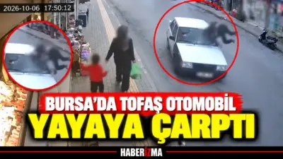 Bursa’da Tofaş marka otomobil, yolun karşısına geçmeye çalışan yayaya çarptı.