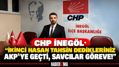 CHP İnegöl İlçe Örgütü, İzmir Büyükşehir Belediye Başkanı Cemil Tugay'ın