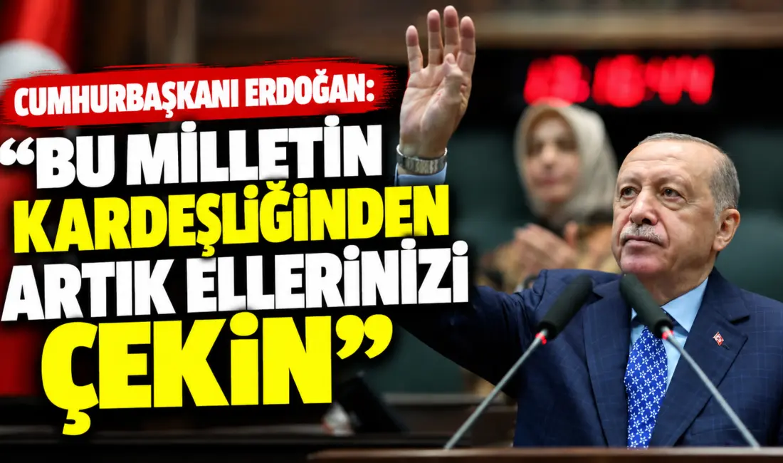 Cumhurbaşkanı Recep Tayyip Erdoğan, “Bu milletin kardeşliğinden artık ellerinizi çekin.
