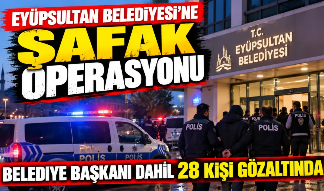 İstanbul'da Eyüpsultan Belediyesi'ne yönelik başlatılan yolsuzluk soruşturmasında sabah saatlerinde geniş
