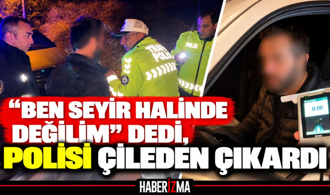 Bursa’da alkollü yakalanan sürücüyü ikna etmek için polis memurunun tarifli