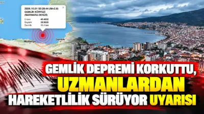 Bursa’nın Gemlik ilçesinde sabaha karşı yaşanan 2,8 büyüklüğündeki deprem Yalova