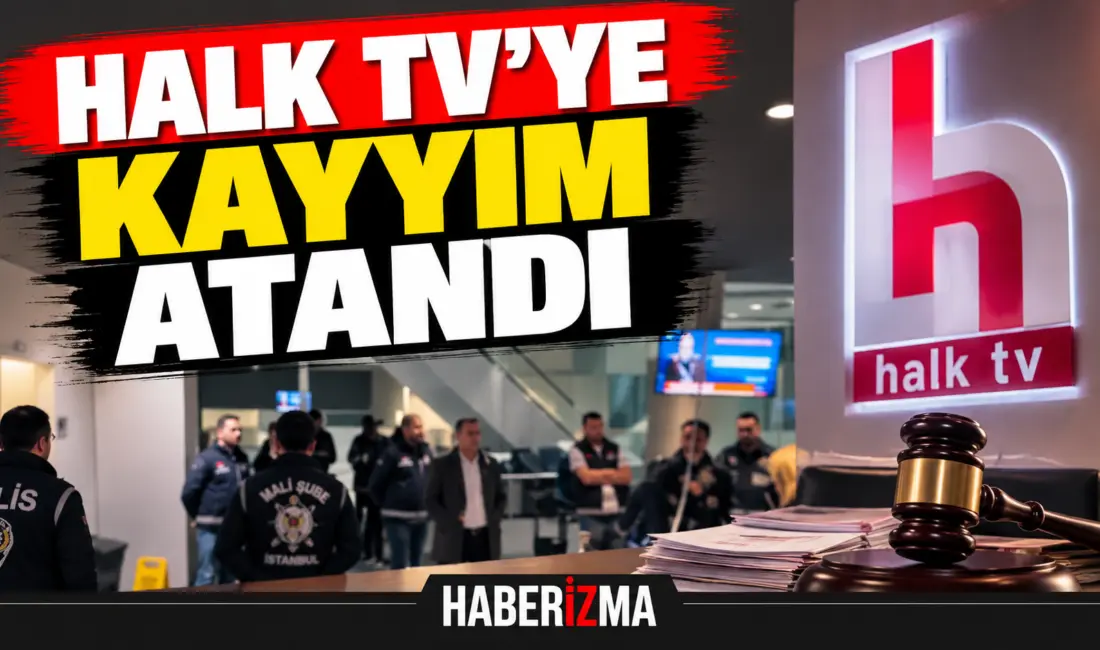 Sabah saatlerinde Halk TV’nin binasında Mali Suçlarla Mücadele Şube Müdürlüğü