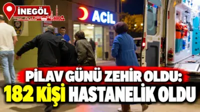 Bursa’nın İnegöl ilçesinde düzenlenen geleneksel pilav günü etkinliğinde ikram edilen