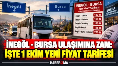 İnegöl ile Bursa arasında yolcu taşımacılığı yapan toplu ulaşım hatlarının