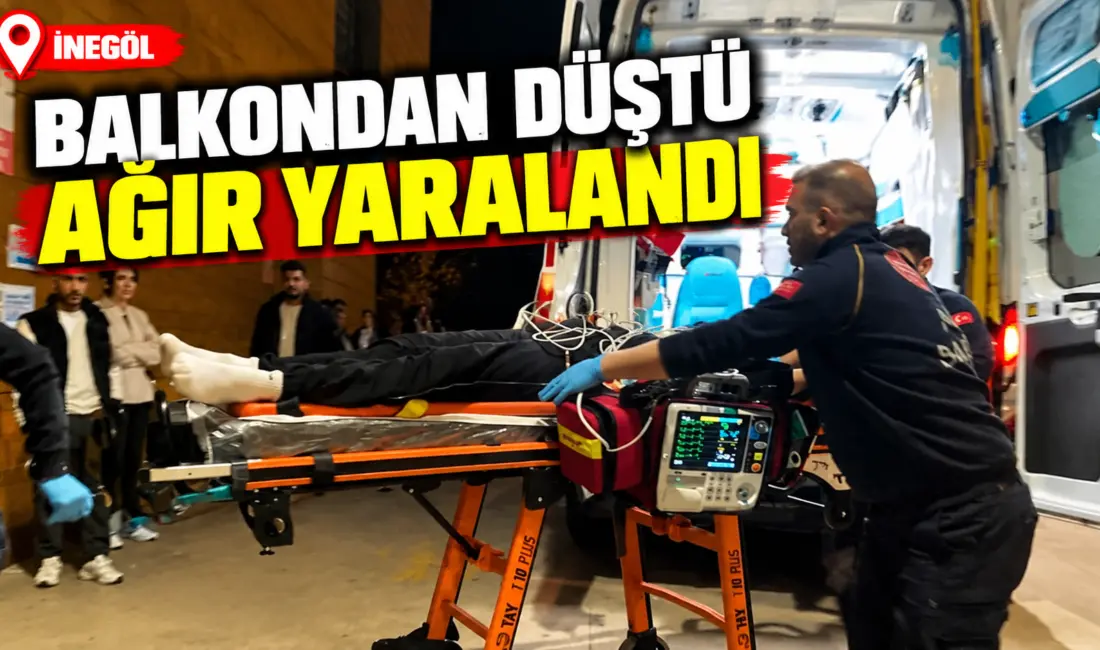 Bursa’nın İnegöl ilçesinde 3 katlı binanın balkonundan düşen 15 yaşındaki