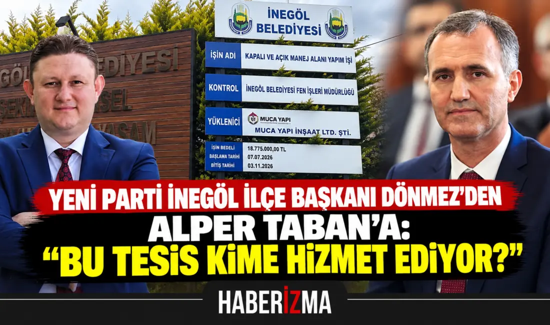 YENİ Parti İnegöl İlçe Başkanı Erkan Dönmez, İnegöl Belediyesi Şekibe