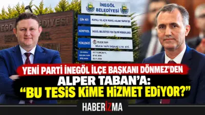 YENİ Parti İnegöl İlçe Başkanı Erkan Dönmez, İnegöl Belediyesi Şekibe