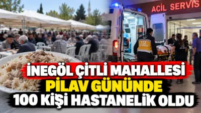 Bursa’nın İnegöl ilçesinde düzenlenen geleneksel pilav günü etkinliğinde ikram edilen