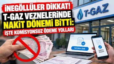 T-Gaz Doğalgaz, yönetim kurulu kararıyla hizmet binalarındaki veznelerden nakit fatura