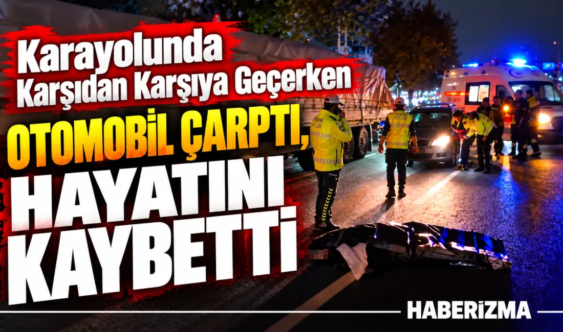 Bursa’nın İnegöl ilçesinde meydana gelen trafik kazasında otomobilin çarptığı 63