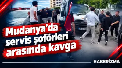 Bursa’nın Mudanya ilçesinde bir okul önünde servis şoförleri arasında kavga