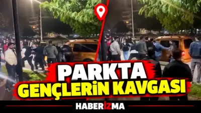 Bursa’da parkta gençler arasında çıkan kavga, amatör kameraya yansıdı. Olay,