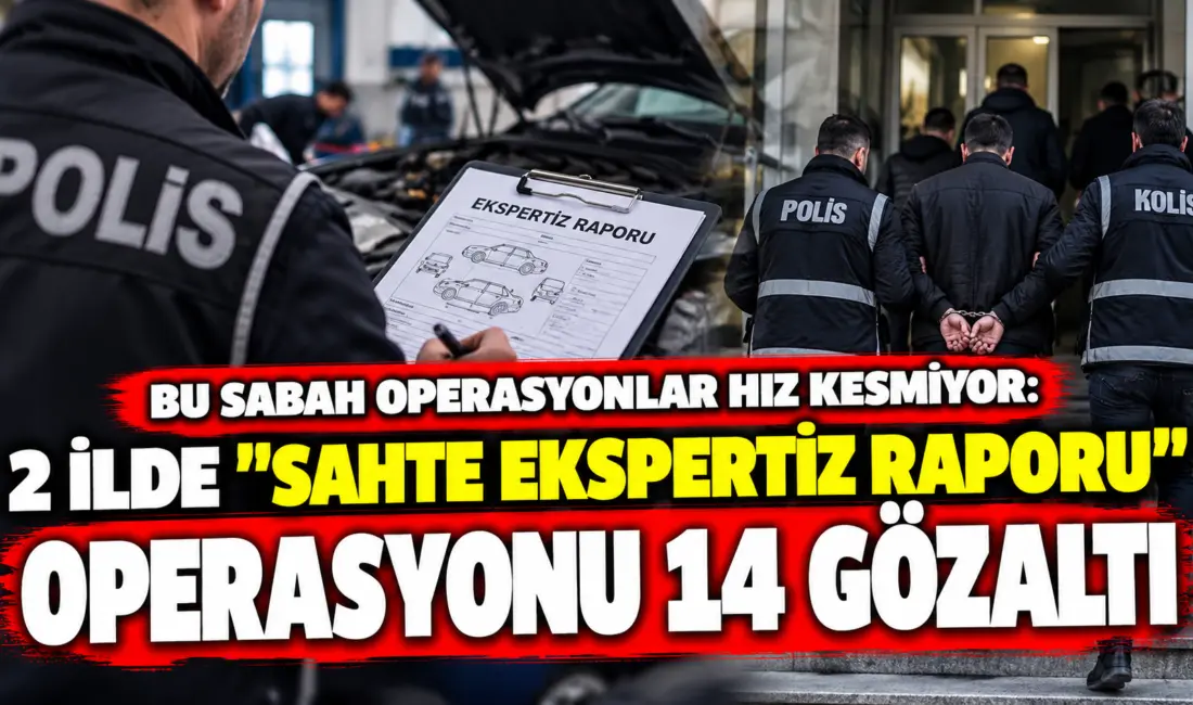 İstanbul ve Muğla’da düzenlenen operasyonda sahte ekspertiz raporu düzenleyerek haksız