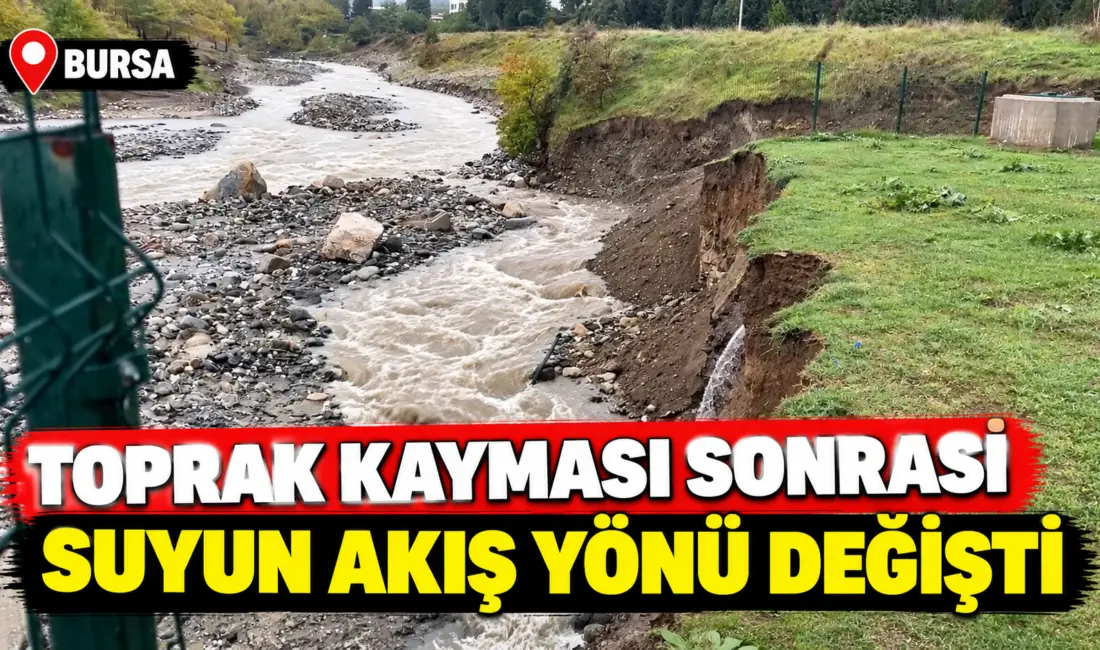 Bursa’nın Yıldırım ilçesi Cumalıkızık Mahallesi Deliçay mevkiinde meydana gelen toprak