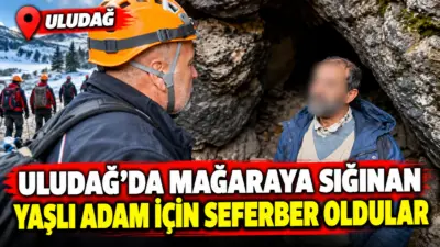 Bursa Uludağ’da dağcılık ve trekking yapan sporcular, ormanlık alandaki bir