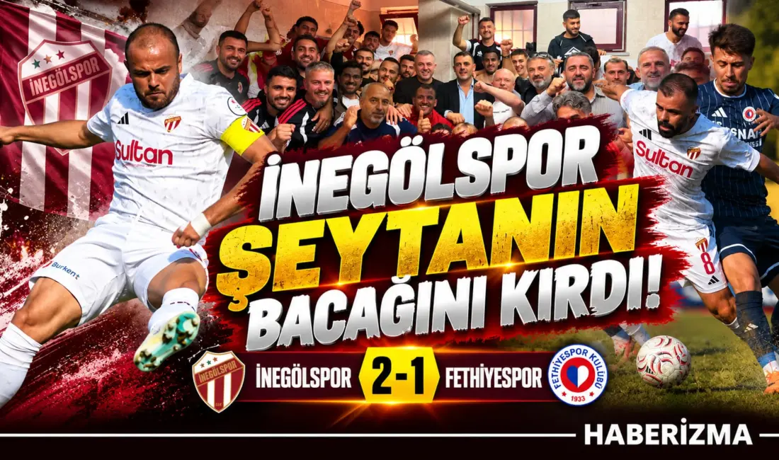 Sultansu İnegölspor ligdeki ilk galibiyetini 2-1’lik skorla Fethiyespor karşısında alarak,