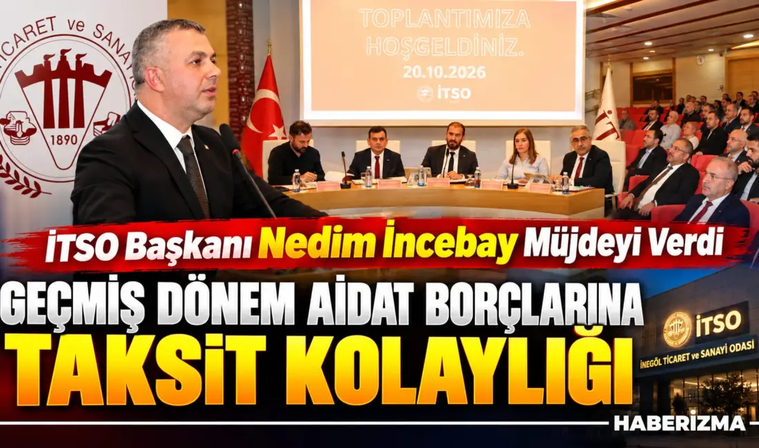 İnegöl Ticaret ve Sanayi Odası (İTSO), üyelerinin aidat ödeme süreçlerini