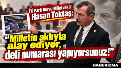 İYİ Parti Bursa Milletvekili Hasan Toktaş, TBMM Genel Kurulu’nda yaptığı
