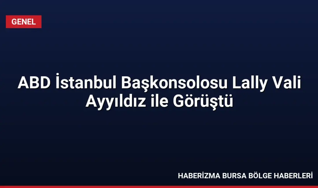 ABD İstanbul Başkonsolosu Lally, Vali Ayyıldız'ı ziyaret ederek bir dizi