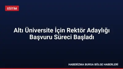 Altı üniversite için rektör atama süreci başladı. Adaylar başvurularını 6