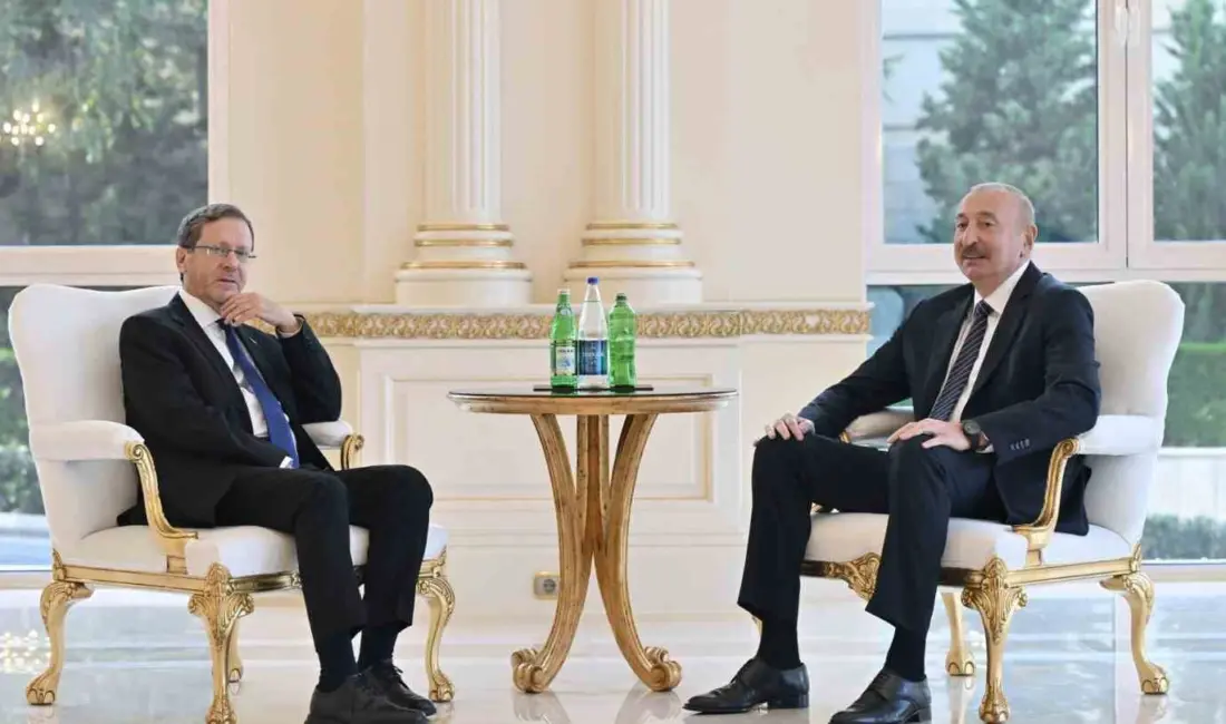 Azerbaycan Cumhurbaşkanı İlham Aliyev, başkent Bakü’de İsrail Cumhurbaşkanı Isaac Herzog