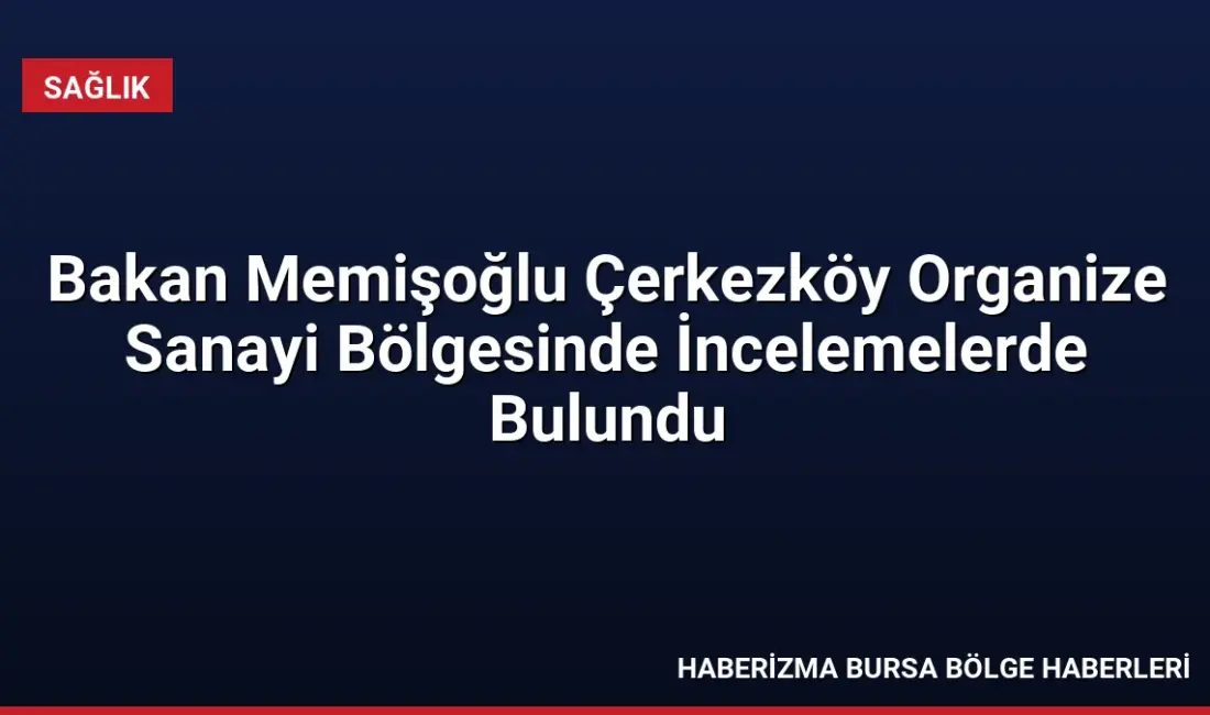 Sağlık Bakanı Memişoğlu, Çerkezköy'deki beş büyük ilaç üretim tesisini ziyaret