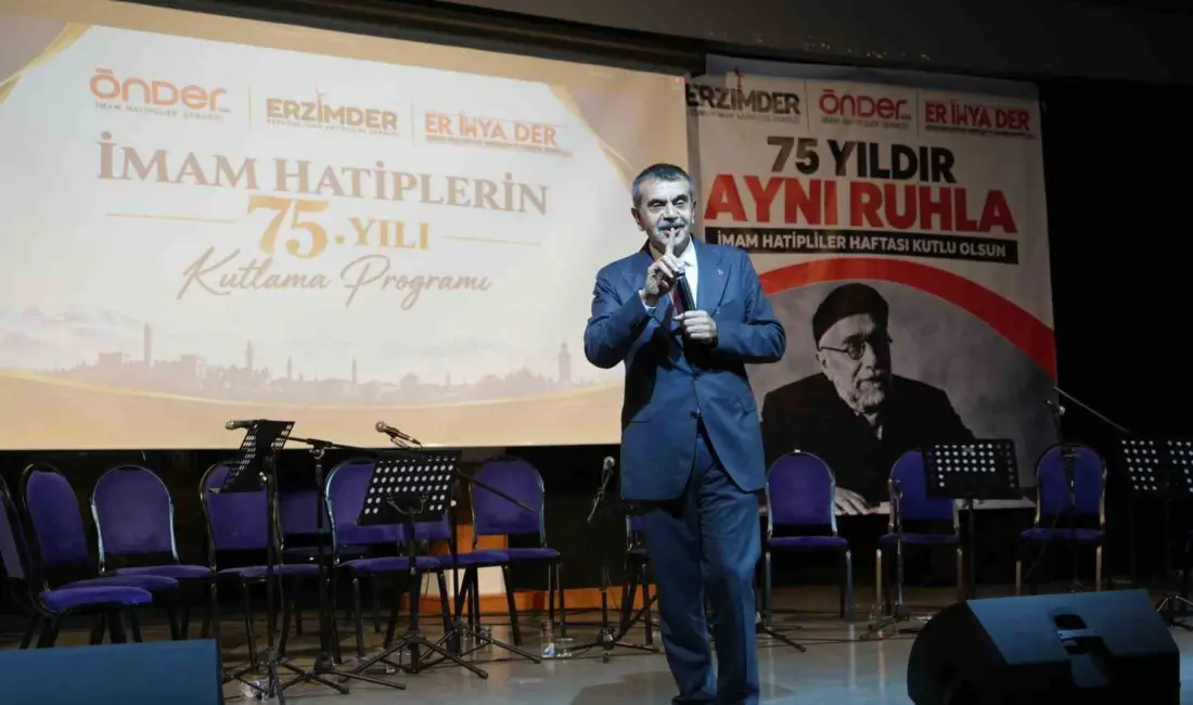 Milli Eğitim Bakanı Yusuf Tekin, Erzurum’da katıldığı İmam Hatipler Kuruluşu’nun