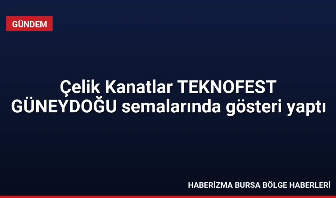 Jandarma Çelik Kanatlar Uçuş Gösteri Ekibi, Şanlıurfa'da düzenlenen TEKNOFEST GÜNEYDOĞU'da