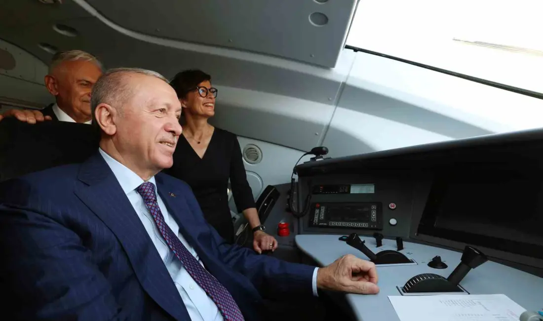 Cumhurbaşkanı Recep Tayyip Erdoğan, Çerkezköy-Kapıkule Hızlı Tren hattında ilk test