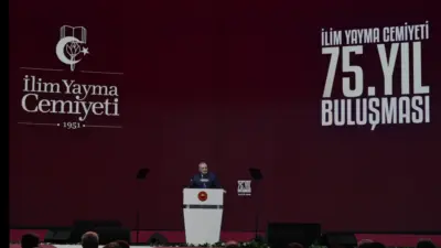 Cumhurbaşkanı Erdoğan, İstanbul'da düzenlenen İlim Yayma Cemiyeti 75. Yıl Buluşması'nda