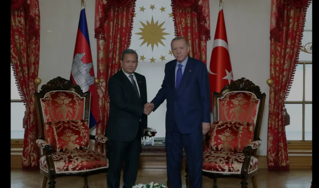 Cumhurbaşkanı Erdoğan, Türkiye'ye gelen Kamboçya Başbakanı Hun Manet'i kabul etti.