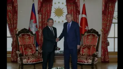 Cumhurbaşkanı Erdoğan, Türkiye'ye gelen Kamboçya Başbakanı Hun Manet'i kabul etti.
